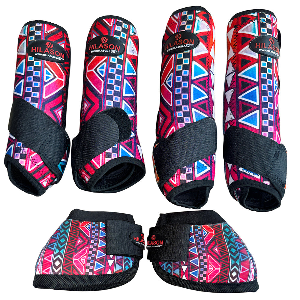 Hilason Horse Medicine No Turn Bell Boots Sports Front Rear Hind Leg Protective