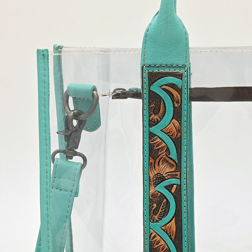 American Darling Tote Hand Tooled Genuine Leather