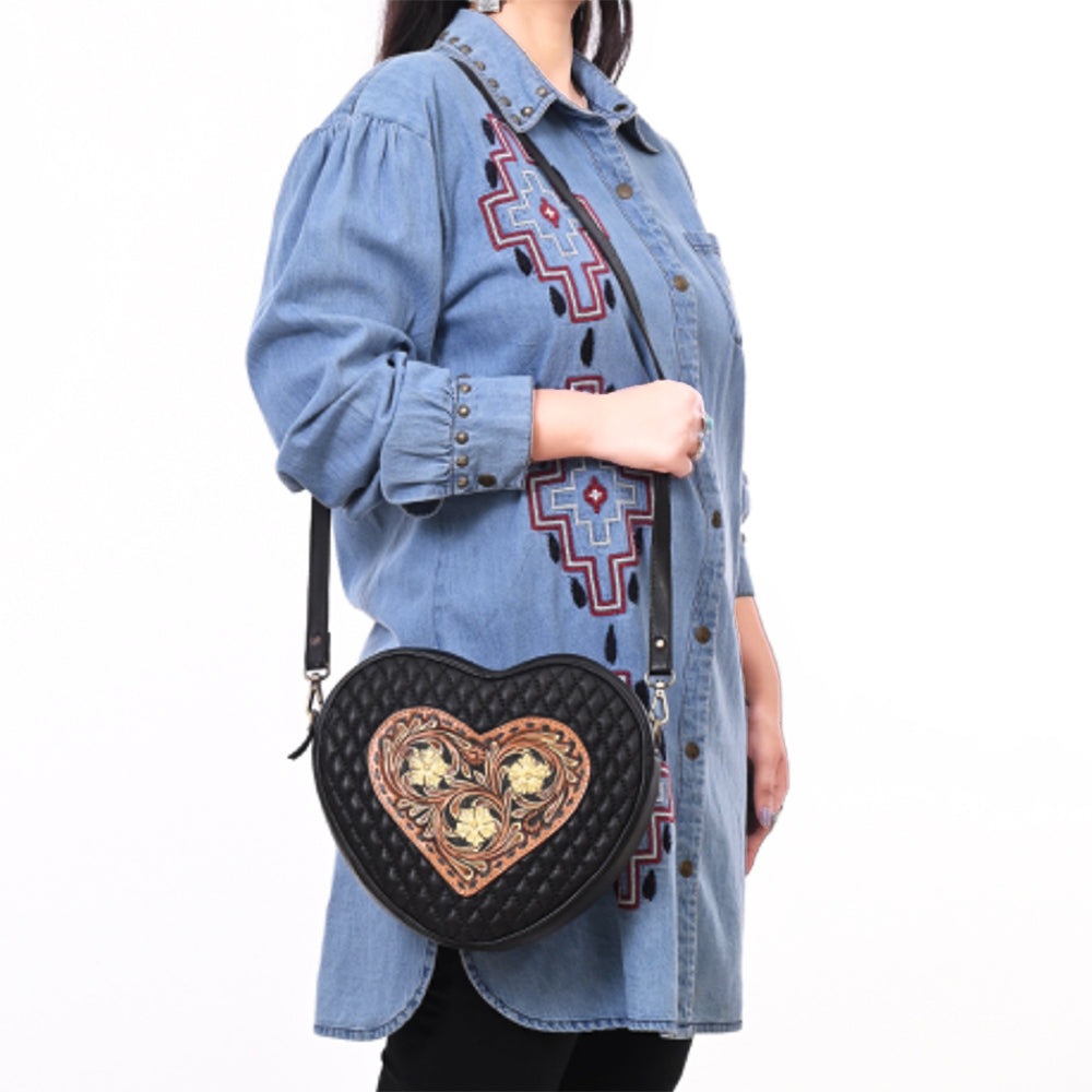 American Darling Canteen Hand Tooled Genuine Leather