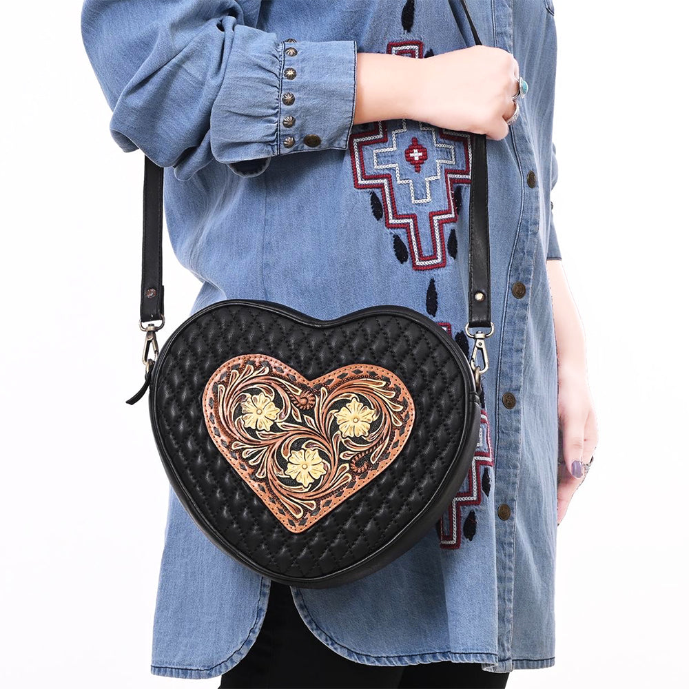 American Darling Canteen Hand Tooled Genuine Leather