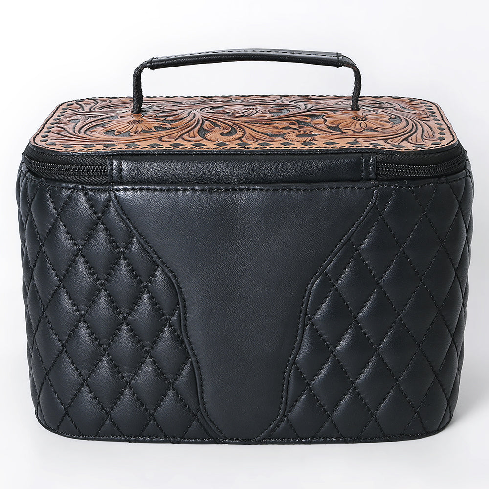 American Darling Jewelry Case Hand Tooled Hair-On Genuine Leather