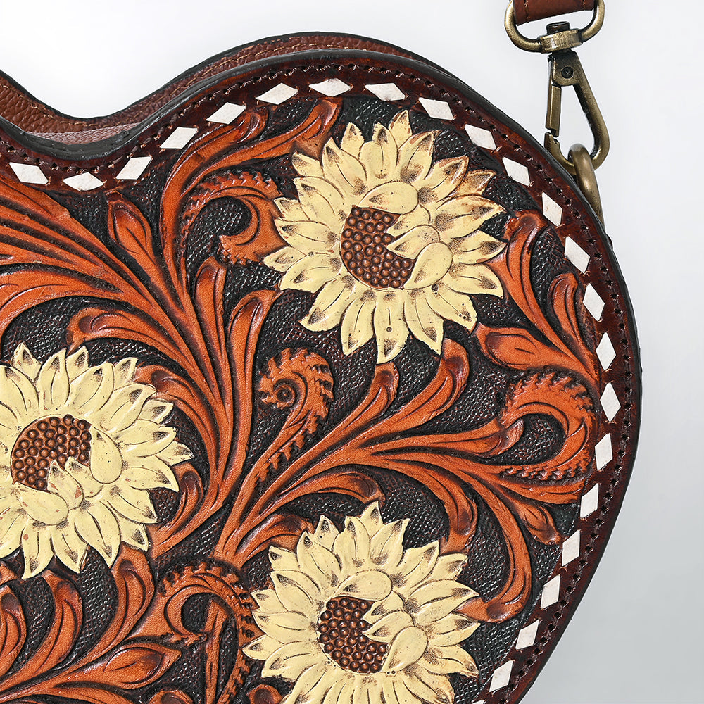 American Darling Canteen Hand Tooled Genuine Leather