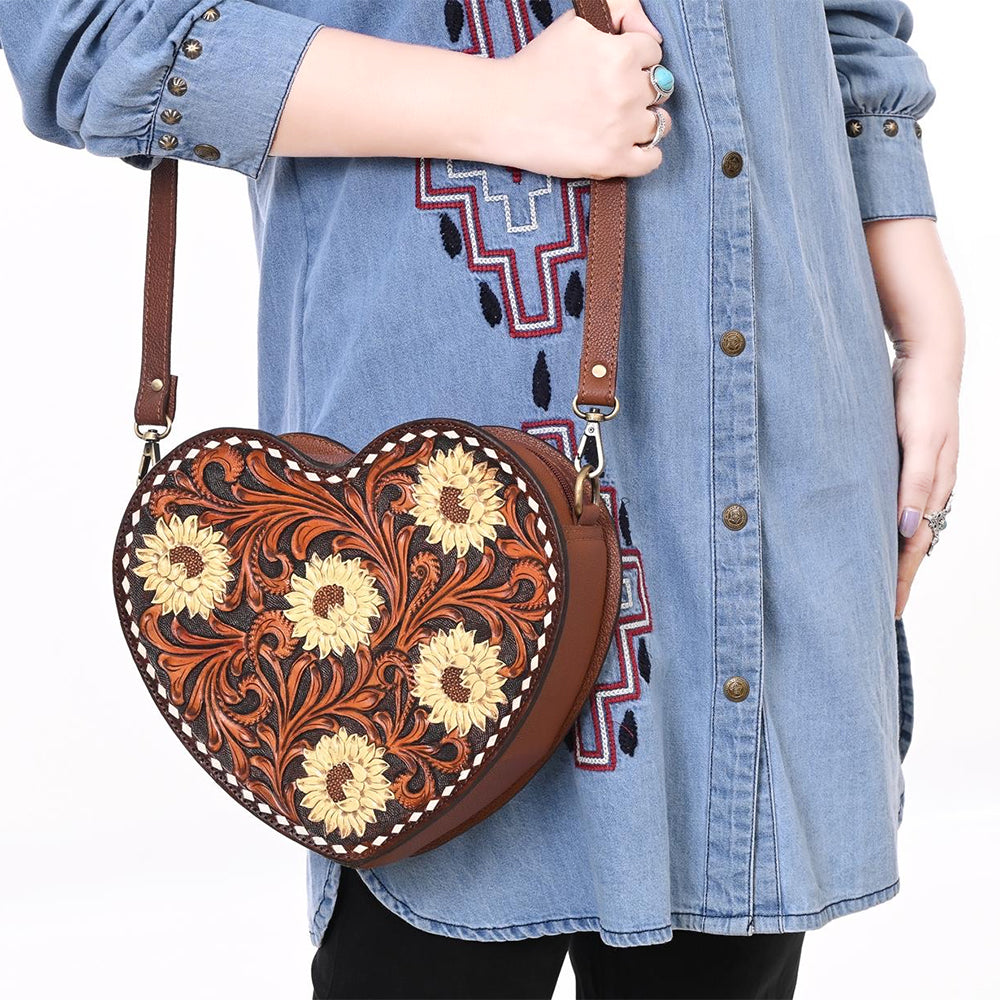 American Darling Canteen Hand Tooled Genuine Leather