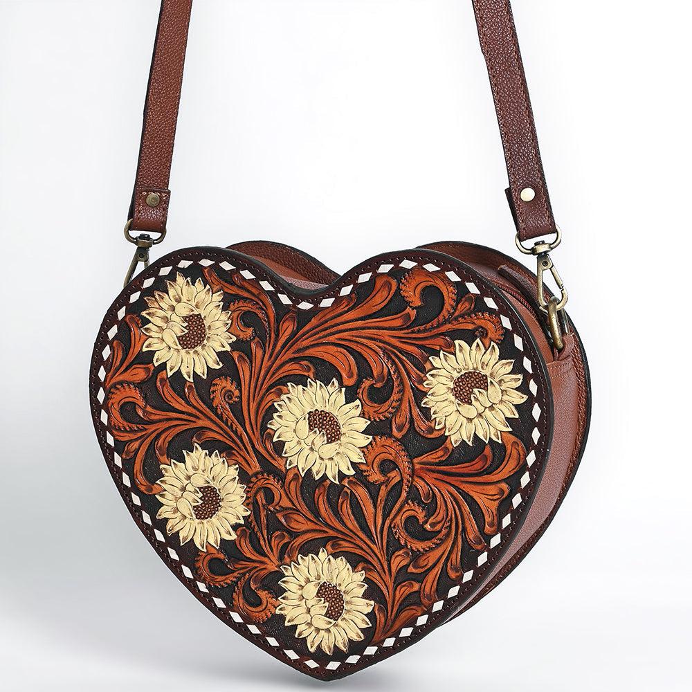 American Darling Canteen Hand Tooled Genuine Leather