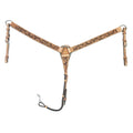 Hilason Western Hand-Tooled Leather Breast Collar — Tan