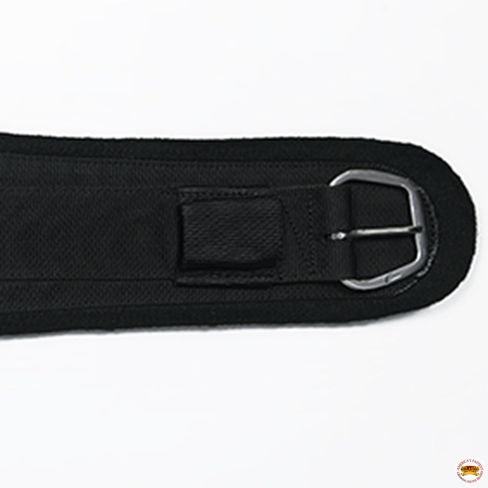 HILASON Western Horse Felt Lined Roper Saddle Cinch Girth Stainless Steel Buckle Black