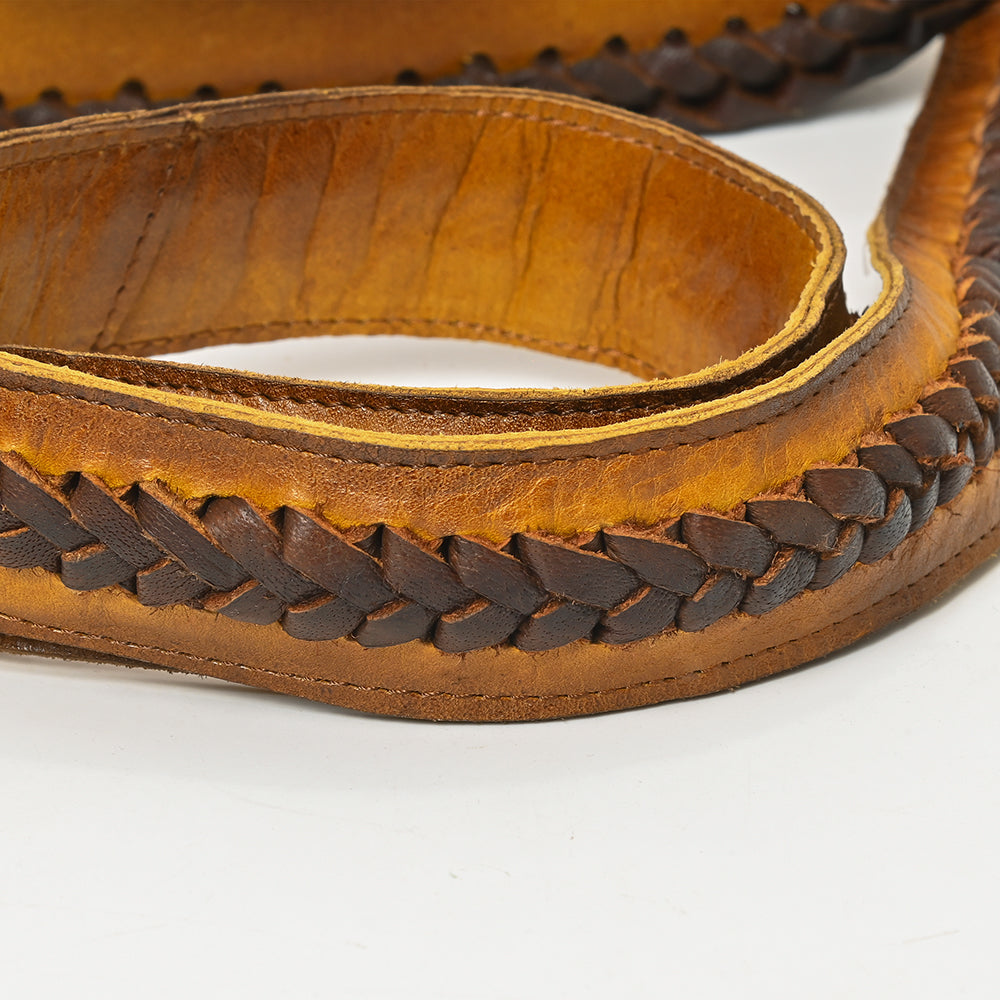 American Darling Handcrafted Western Leather Crossbody Bag for Women – Braided Trim Shoulder Purse