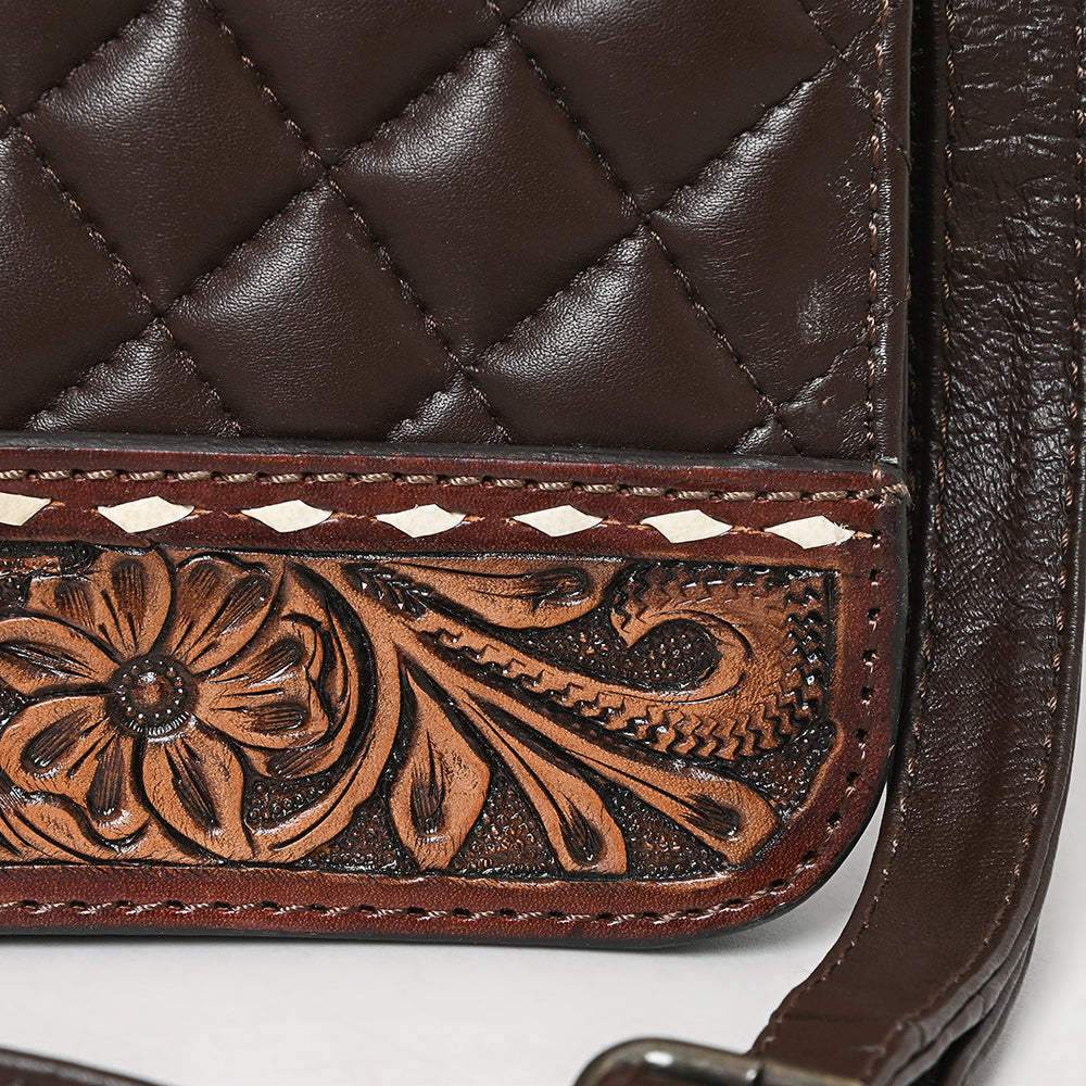 American Darling Crossbody Hand Tooled Genuine Leather