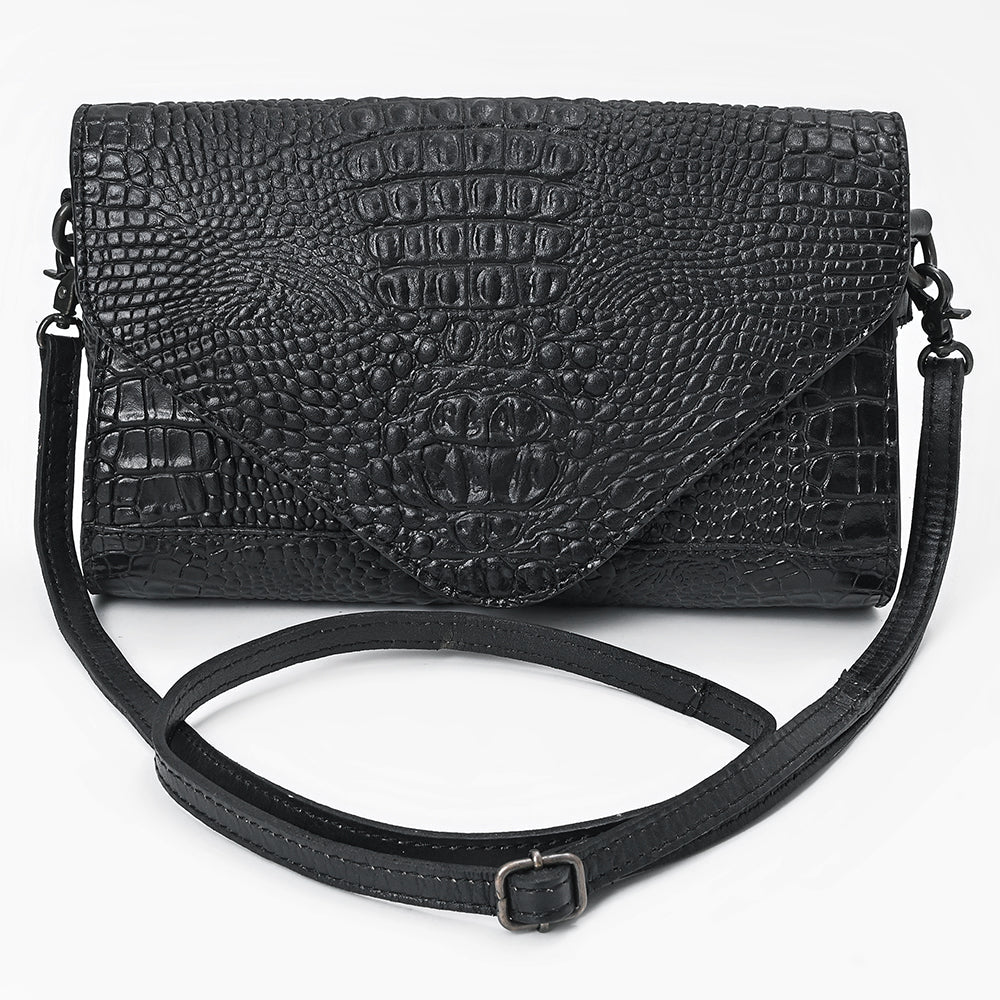 American Darling Women's Envelope Bag Western Crocodile Genuine Leather Handbag and Ladies Purse