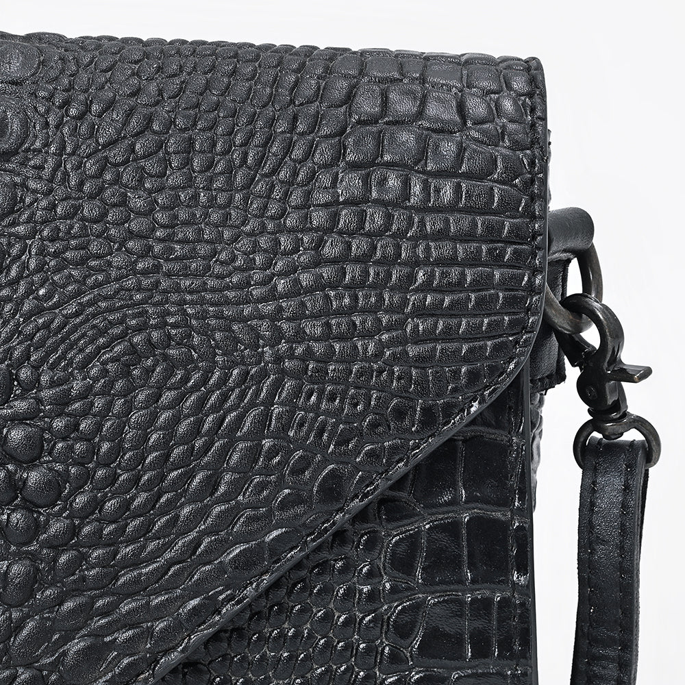 American Darling Women's Envelope Bag Western Crocodile Genuine Leather Handbag and Ladies Purse