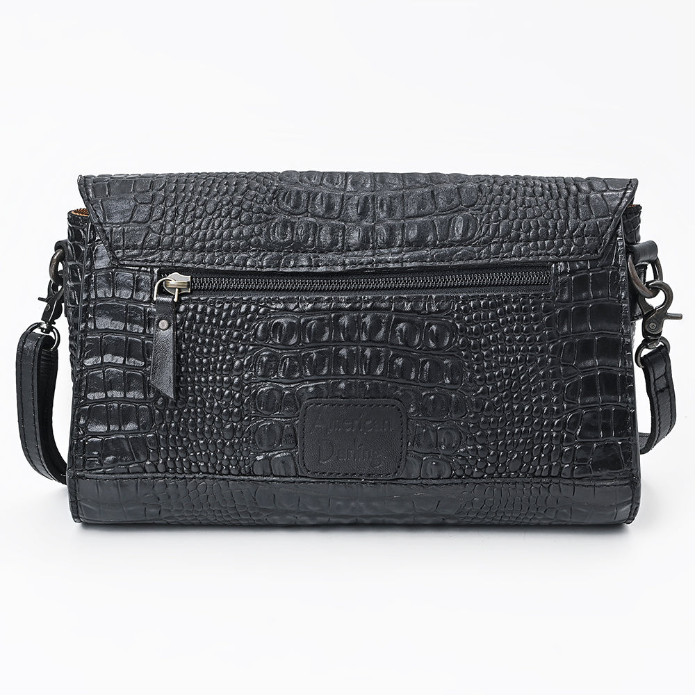 American Darling Women's Envelope Bag Western Crocodile Genuine Leather Handbag and Ladies Purse