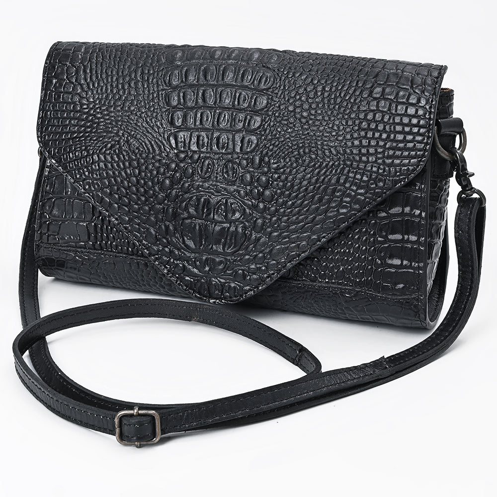 American Darling Women's Envelope Bag Western Crocodile Genuine Leather Handbag and Ladies Purse