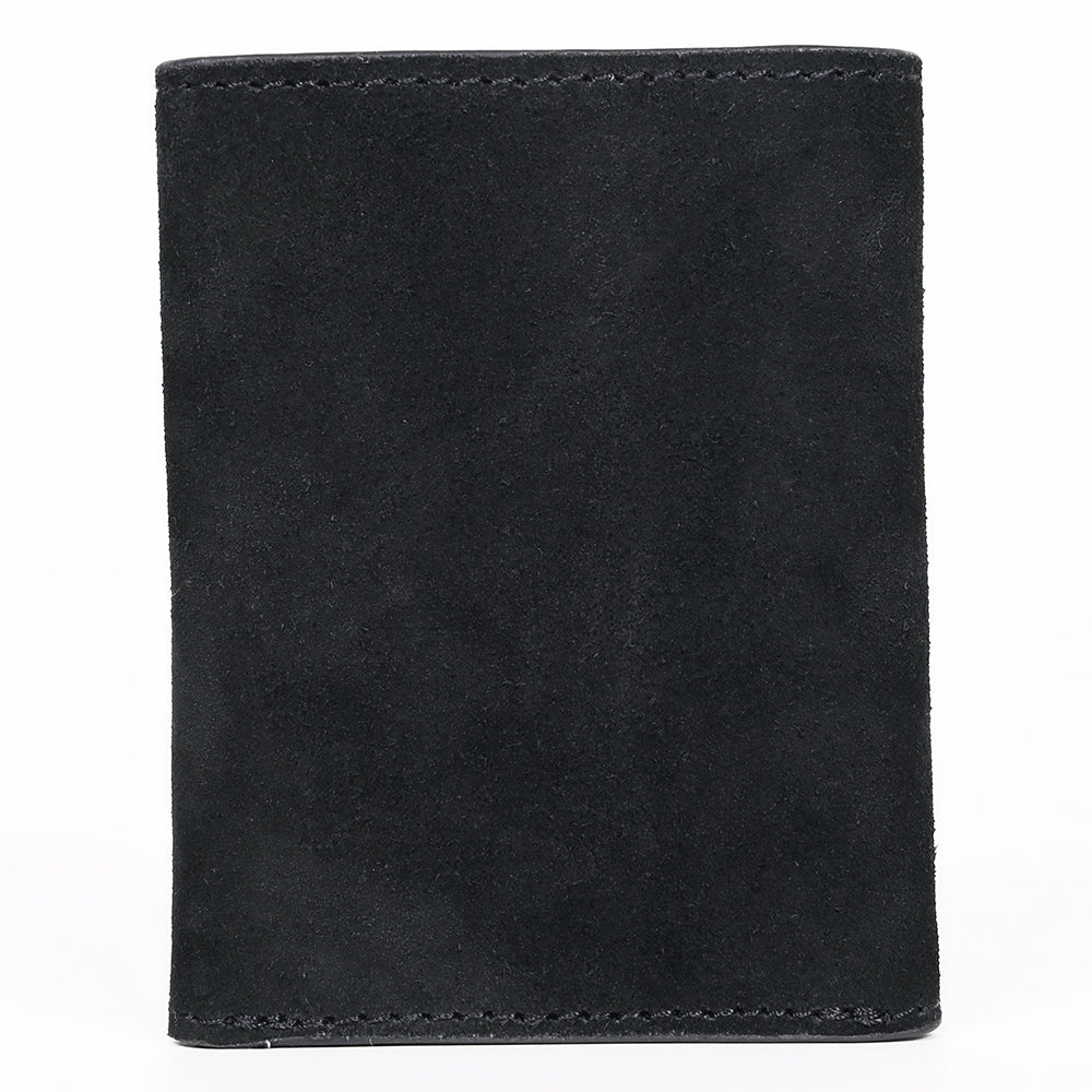 American Darling Suede Card Wallet with White Stitch Design