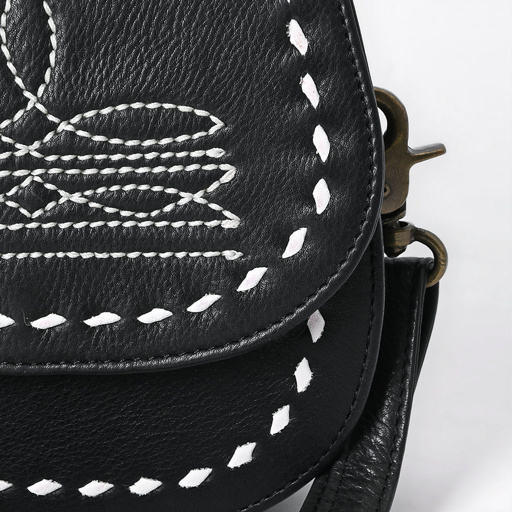 American Darling Crossbody Hand Tooled Genuine Leather