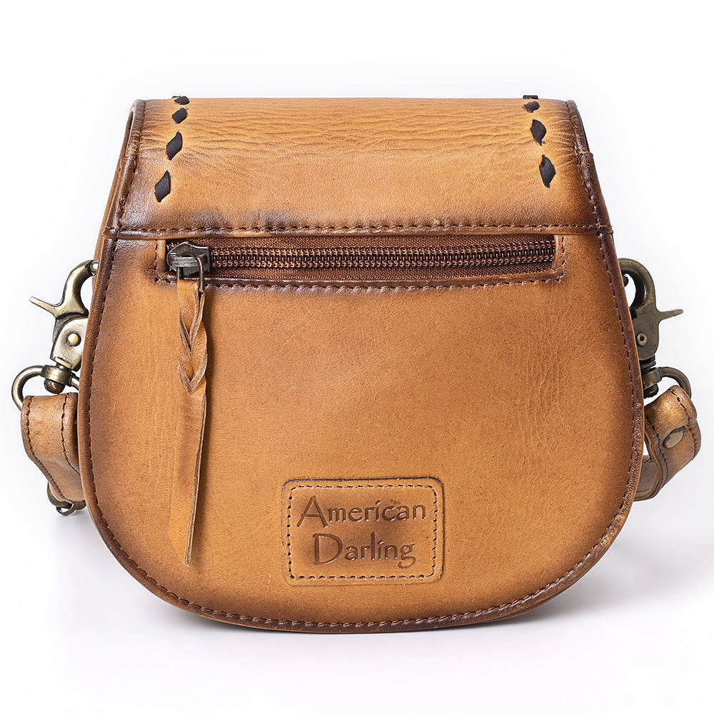 American Darling Crossbody Hand Tooled Genuine Leather