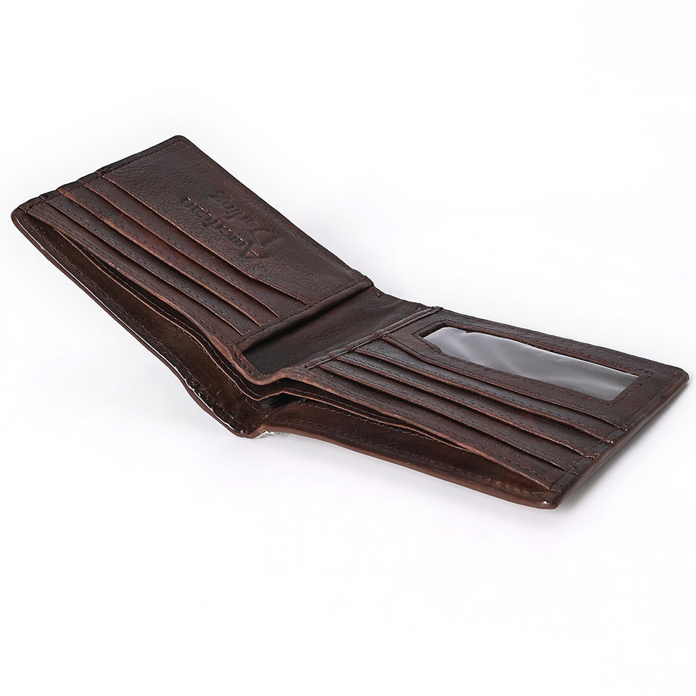 American Darling Wallet Western Hair-On Cowhide Genuine Leather Handcrafted Pocket Bifold Wallet with ID Window