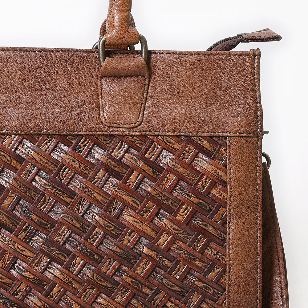 American Darling Tote Beautifully Basketweave toloed Leather women bag