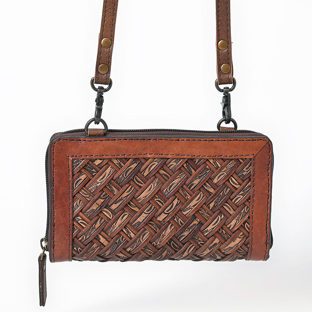 American Darling Crossbody Genuine Leather Weaved