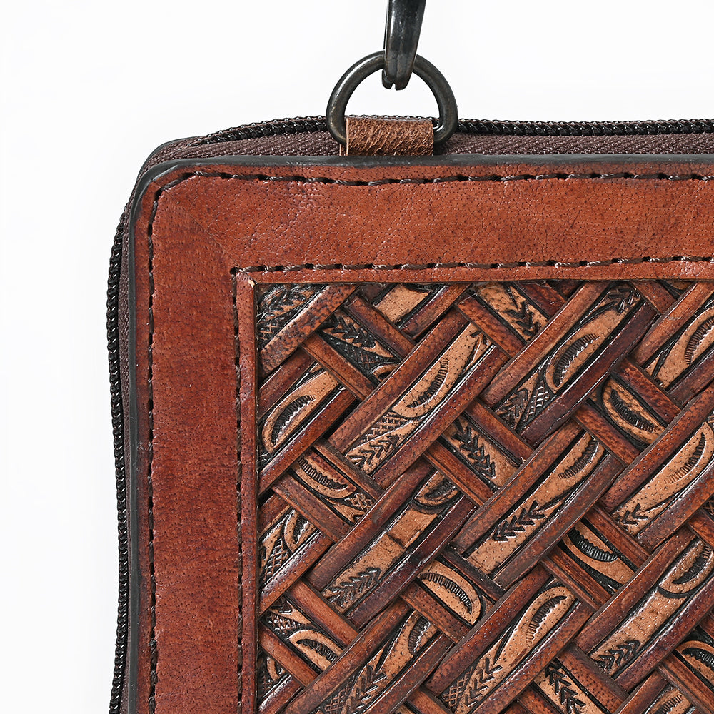 American Darling Crossbody Genuine Leather Weaved