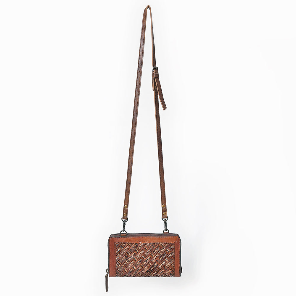 American Darling Crossbody Genuine Leather Weaved