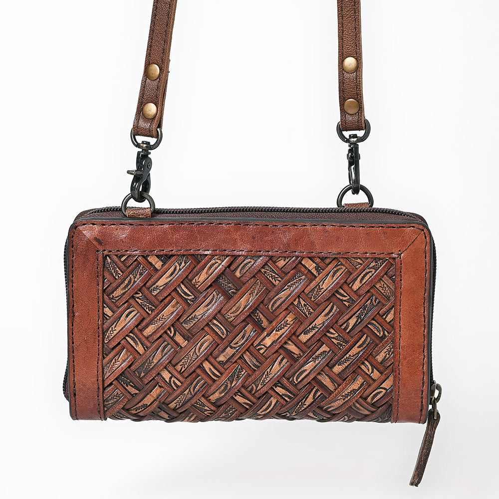 American Darling Crossbody Genuine Leather Weaved