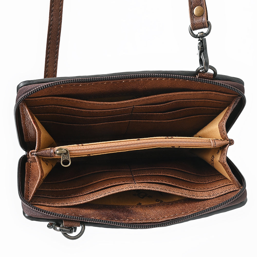 American Darling Crossbody Genuine Leather Weaved