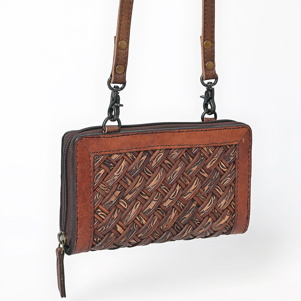 American Darling Crossbody Genuine Leather Weaved