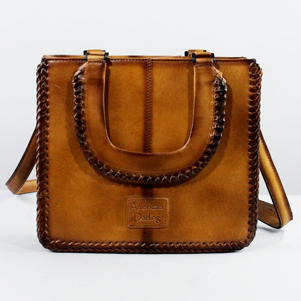 Handcrafted Leather Crossbody Bag With Diamond Quilting Details In Burnished Tan