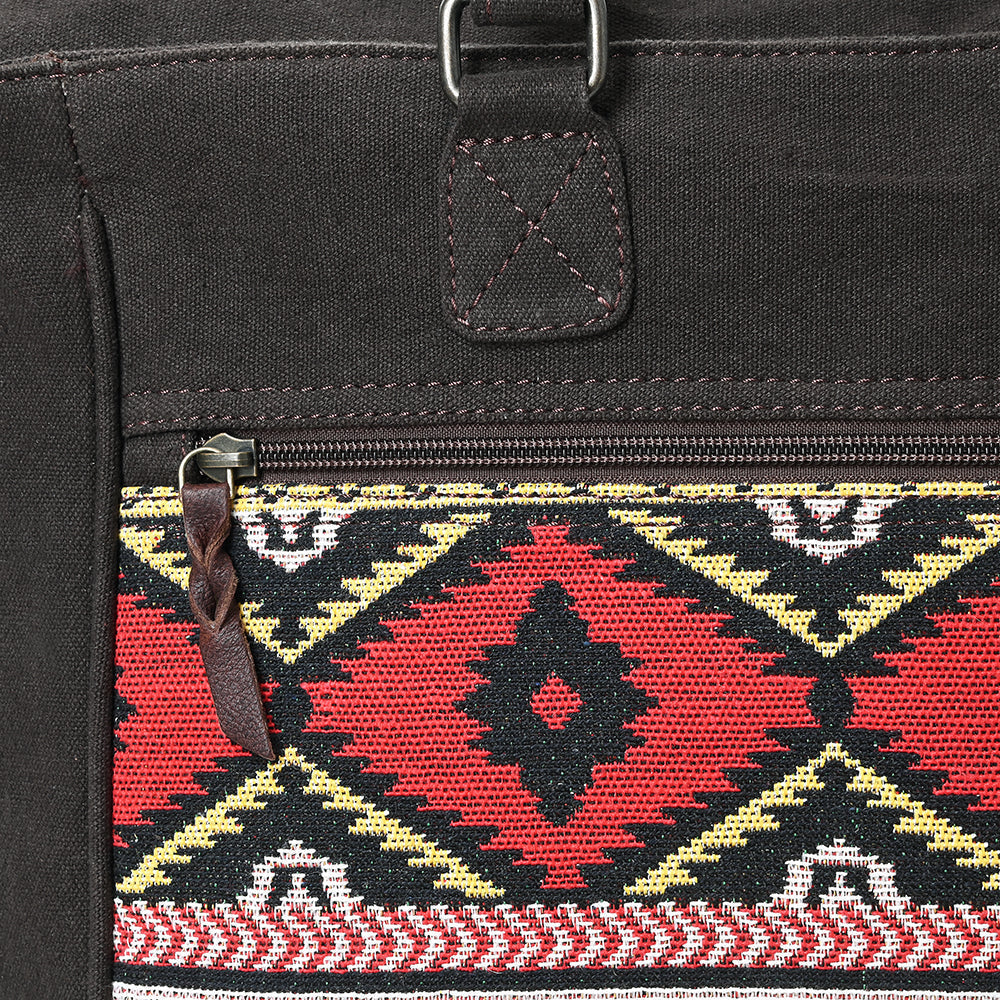 Ohlay Tote Upcycled Canvas Genuine Leather