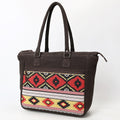 Ohlay Tote Upcycled Canvas Genuine Leather