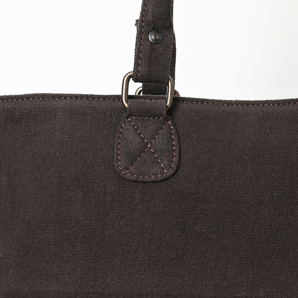 Ohlay Tote Hair-On Upcycled Canvas Genuine Leather