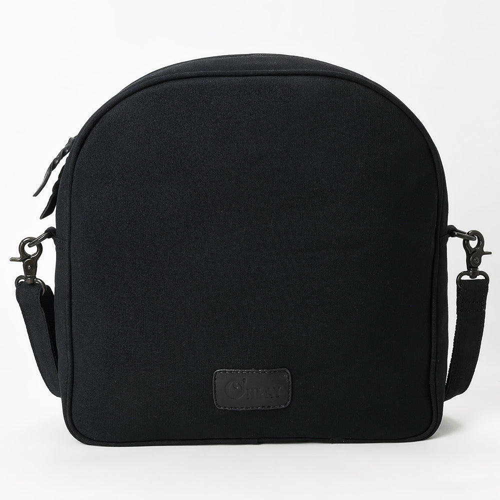Ohlay Crossbody Hair-On Upcycled Canvas Genuine Leather