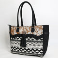 Ohlay Tote Hair-On Upcycled Canvas Genuine Leather
