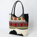Ohlay Tote Hair-On Upcycled Canvas Genuine Leather