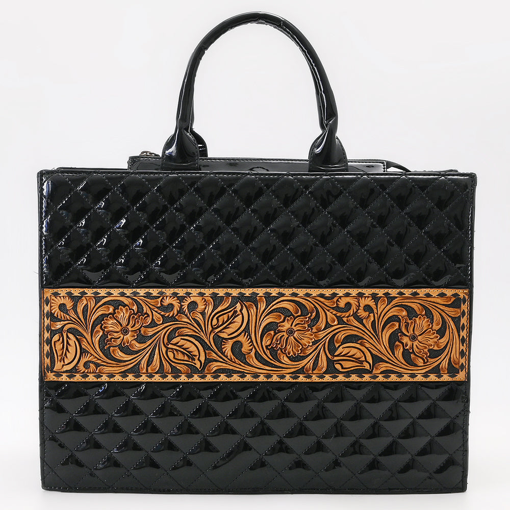 American Darling Tote Hand Tooled Genuine Leather