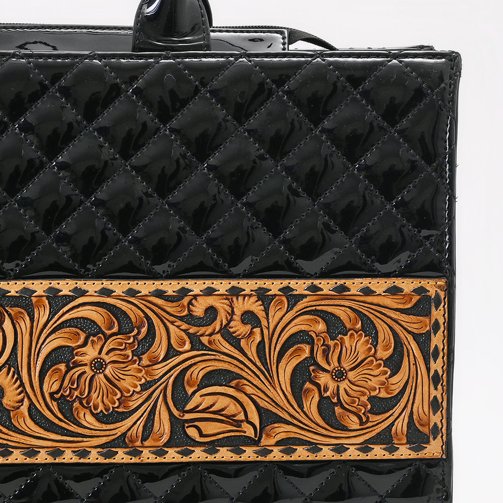 American Darling Tote Hand Tooled Genuine Leather