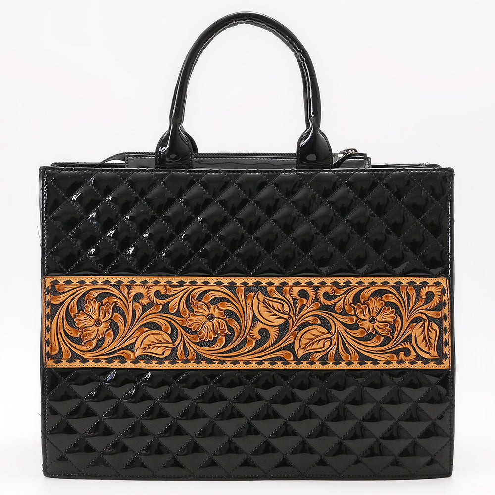 American Darling Tote Hand Tooled Genuine Leather