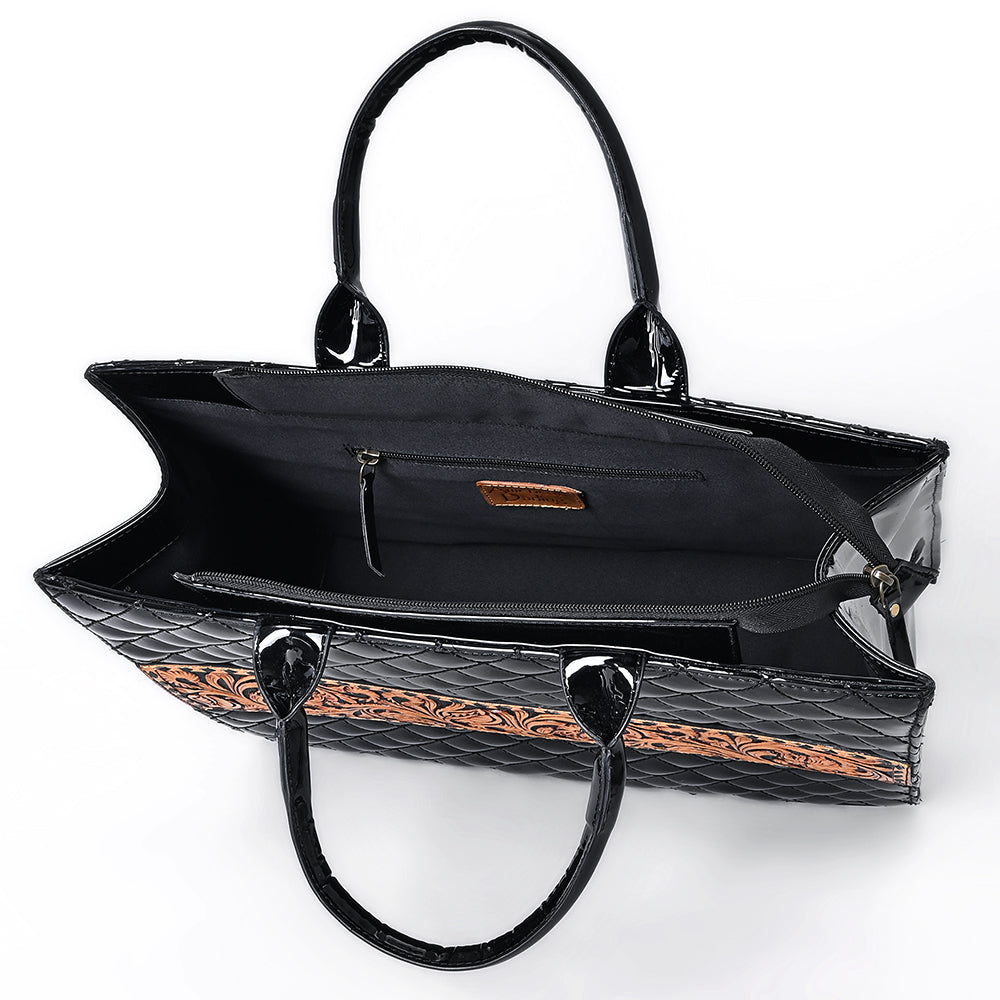 American Darling Tote Hand Tooled Genuine Leather