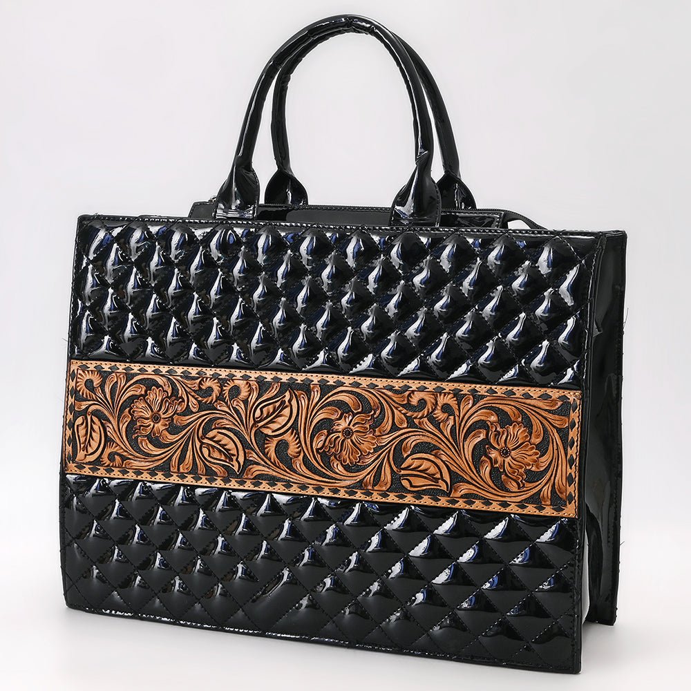 American Darling Tote Hand Tooled Genuine Leather
