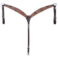 HILASON Western Horse Hand Carved American Leather Breast Collar Headstall