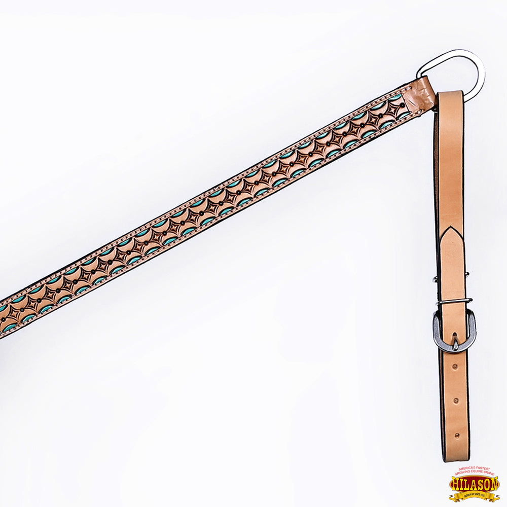 HILASON Western Horse Hand Carved American Leather Breast Collar Headstall