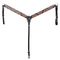 HILASON Western Horse Hand Carved American Leather Breast Collar Headstall