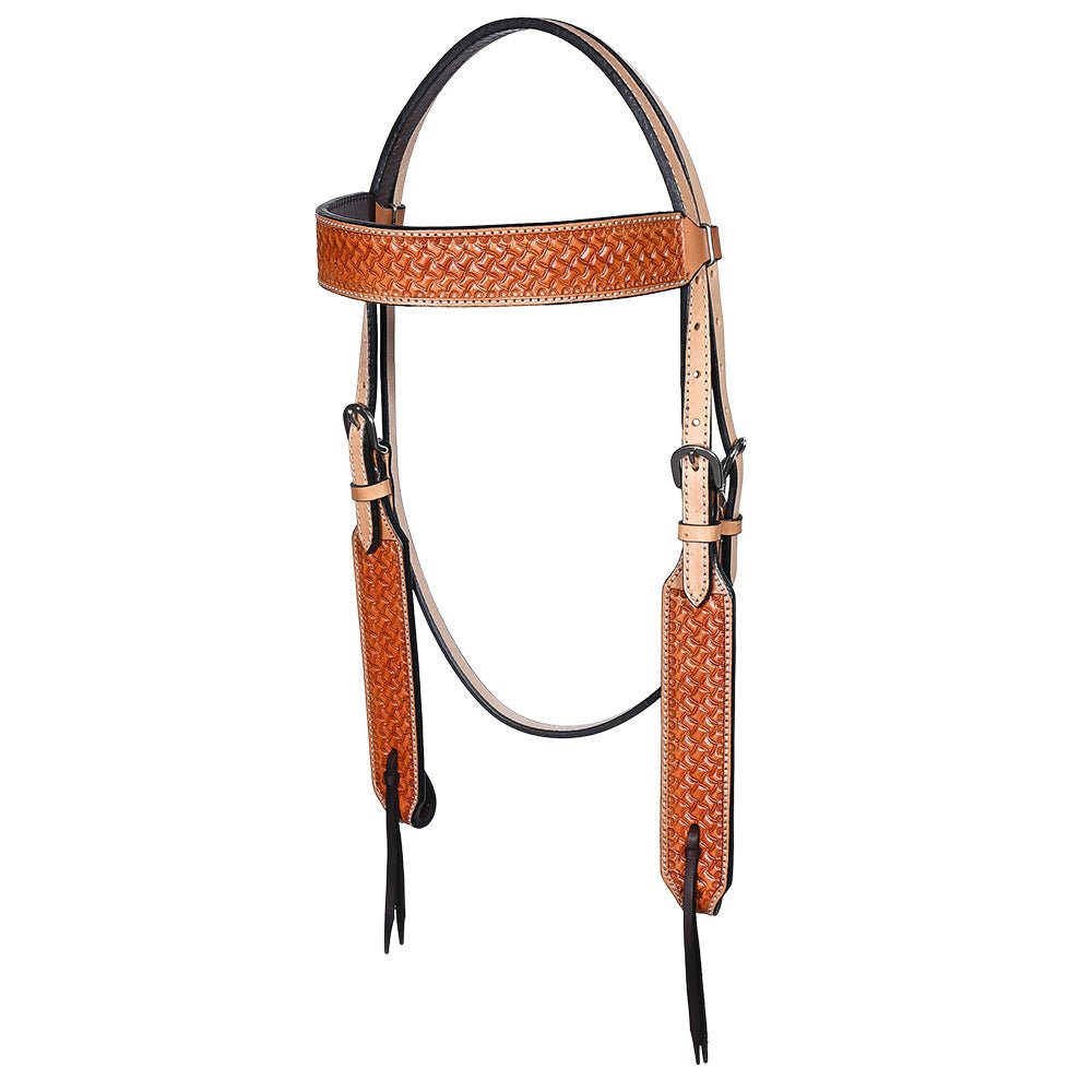 HILASON Western Horse Headstall & Breast Collar American Leather Floral Carving