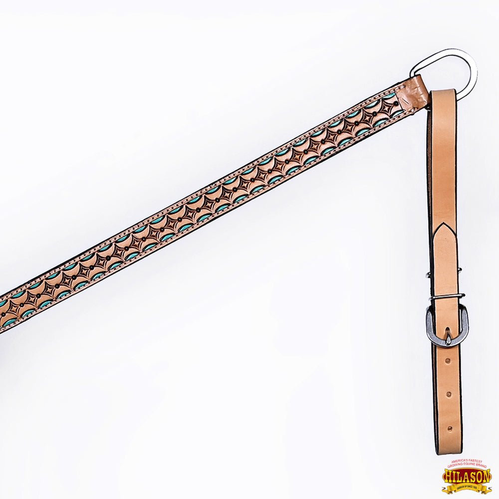 HILASON Western Horse Headstall & Breast Collar American Leather Floral Carving