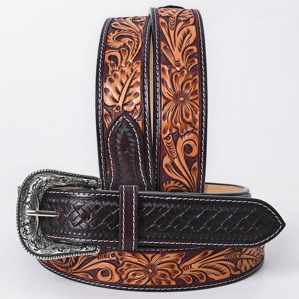 American Darling Beautifully Hand tooled Leather Unisex Belt| Western Belt | Handcrafted