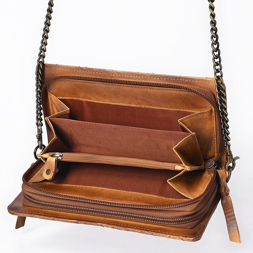 American Darling Organiser Hair-On Hand Tooled Genuine Leather