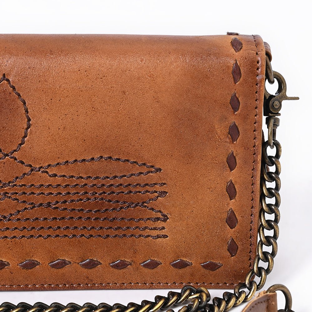 American Darling Organiser Hair-On Hand Tooled Genuine Leather