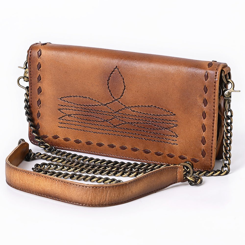 American Darling Organiser Hair-On Hand Tooled Genuine Leather