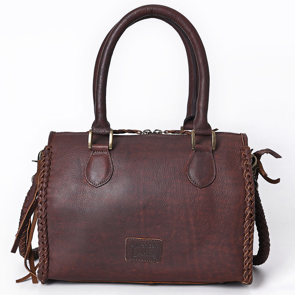 American Darling Tote Hand Tooled Hair-On Genuine Leather