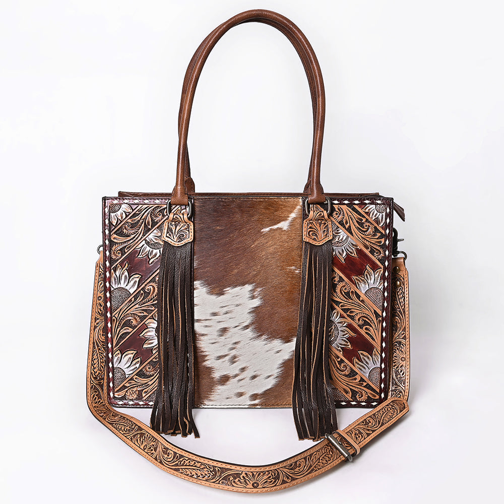 American Darling Hand Tooled Hair-On Genuine Leather